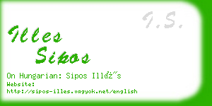 illes sipos business card